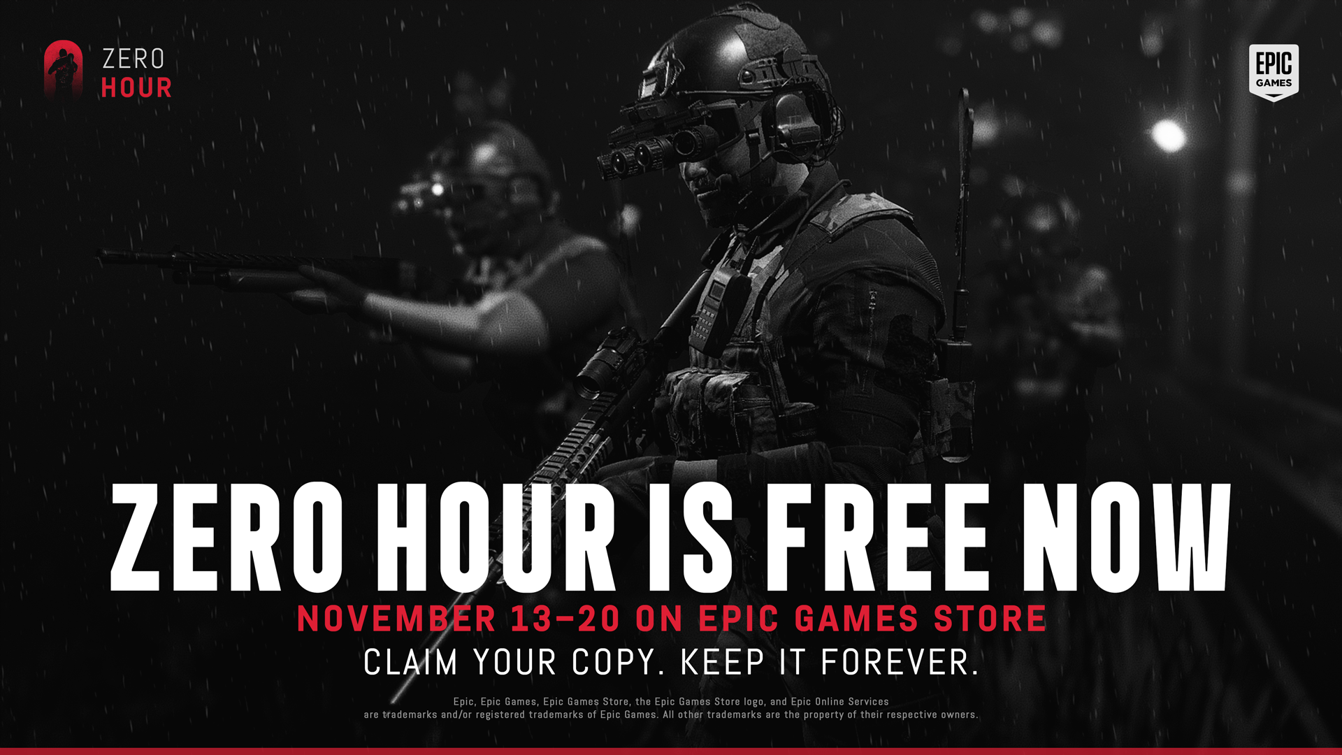 Zero Hour is now available on the Epic Games Store!